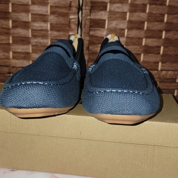 JBB Knit Slip-on Driving Loafer Moccasin Navy Blue - Picture 3 of 11